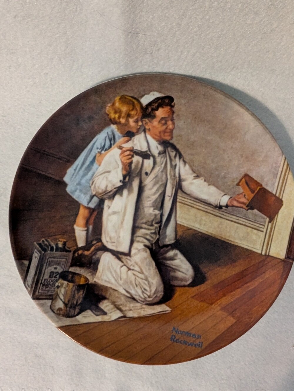 Norman Rockwell "The Painter" Collector Plate from 1983